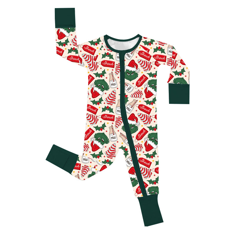 GRINCHMAS TREATS DUAL ZIPPER PAJAMAS