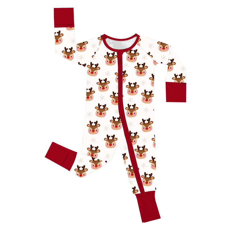 JOLLY ANTLERS DUAL ZIPPER PAJAMAS