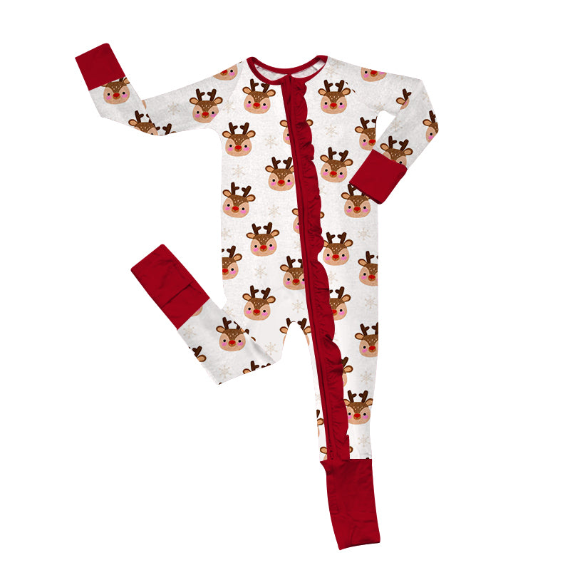 JOLLY ANTLERS DUAL ZIPPER PAJAMAS