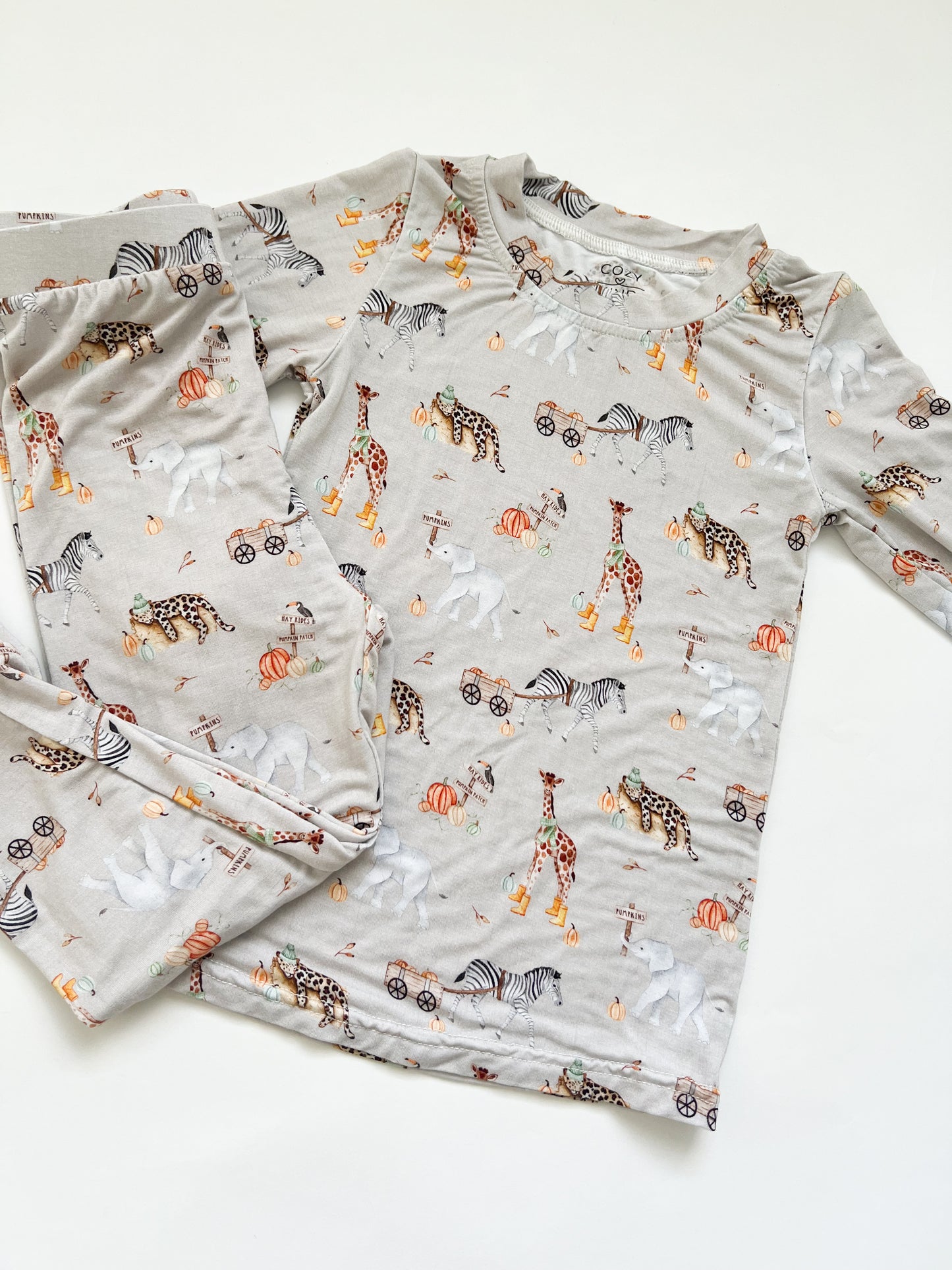 WILD ABOUT FALL SAFARI 2-PIECE PAJAMAS