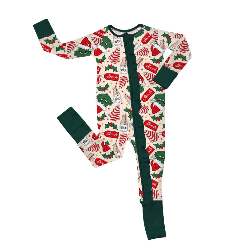 GRINCHMAS TREATS DUAL ZIPPER PAJAMAS