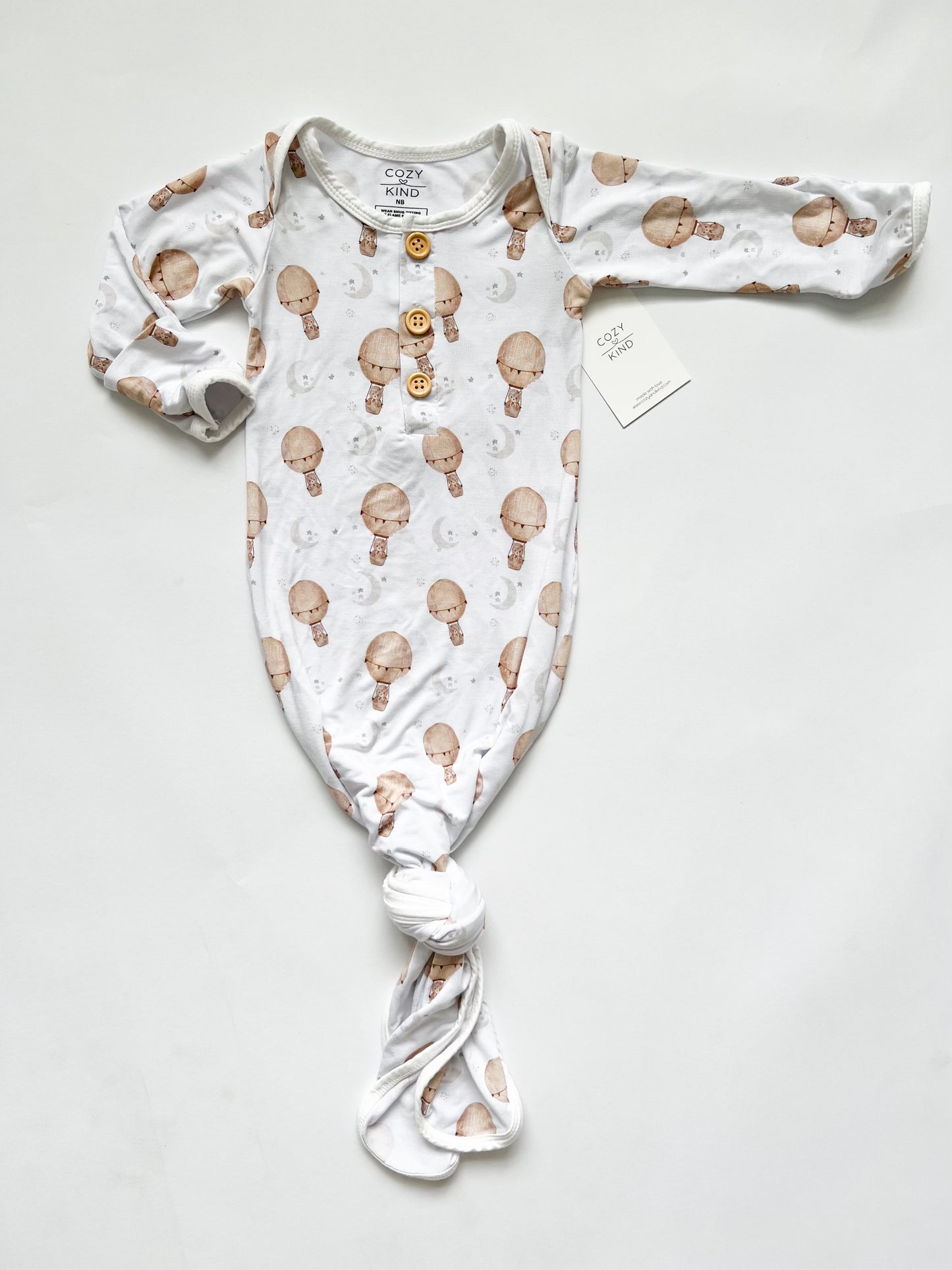 OVER THE MOON WITH BEAR KNOTTED GOWN