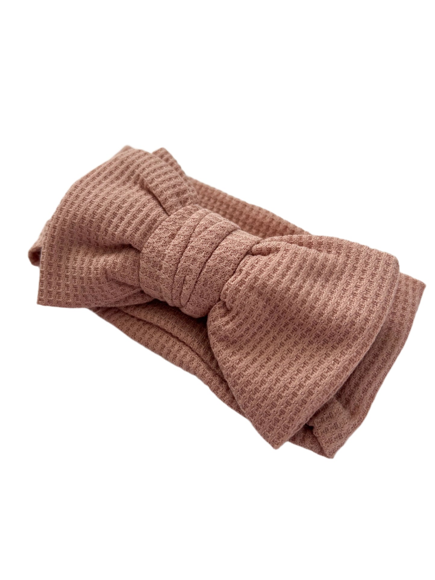 Cozy Rose Waffle Bow