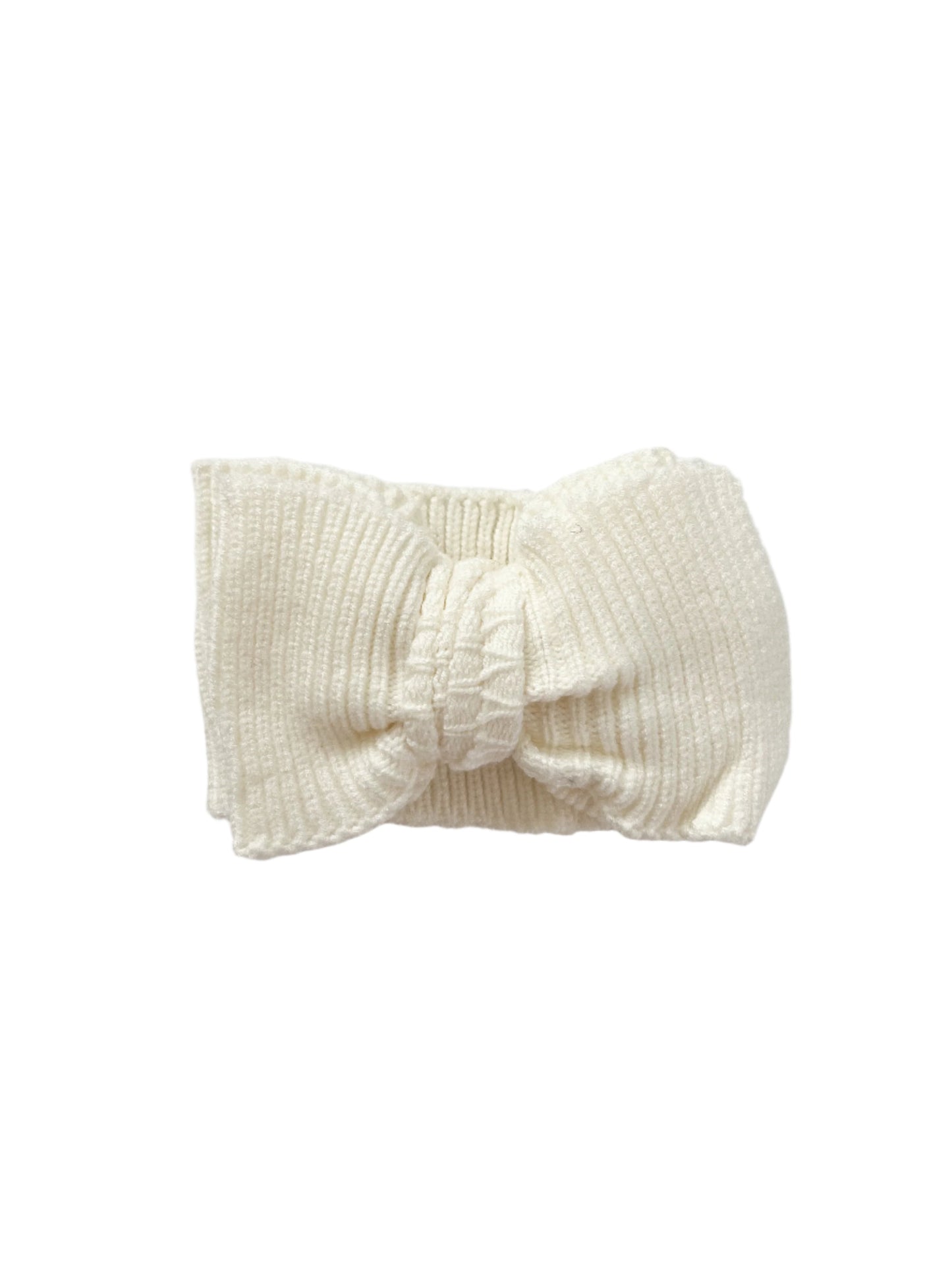 Ivory Knitted Bow
