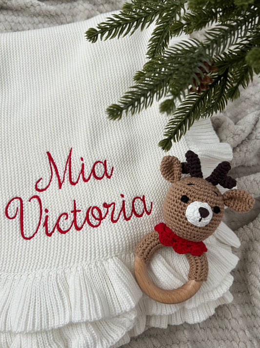 Christmas Embroidered Blanket