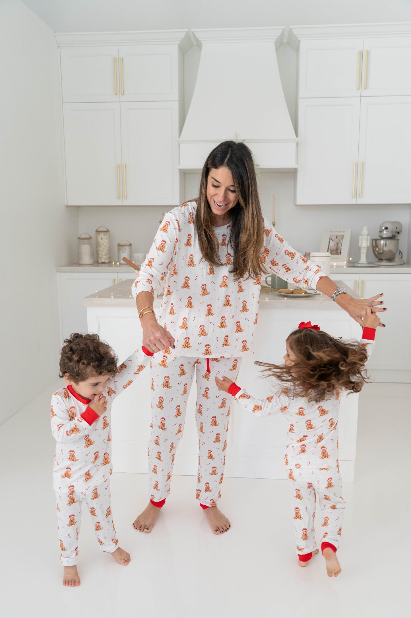 ADULT Santa's Teddy Dreams 2-piece pajama set