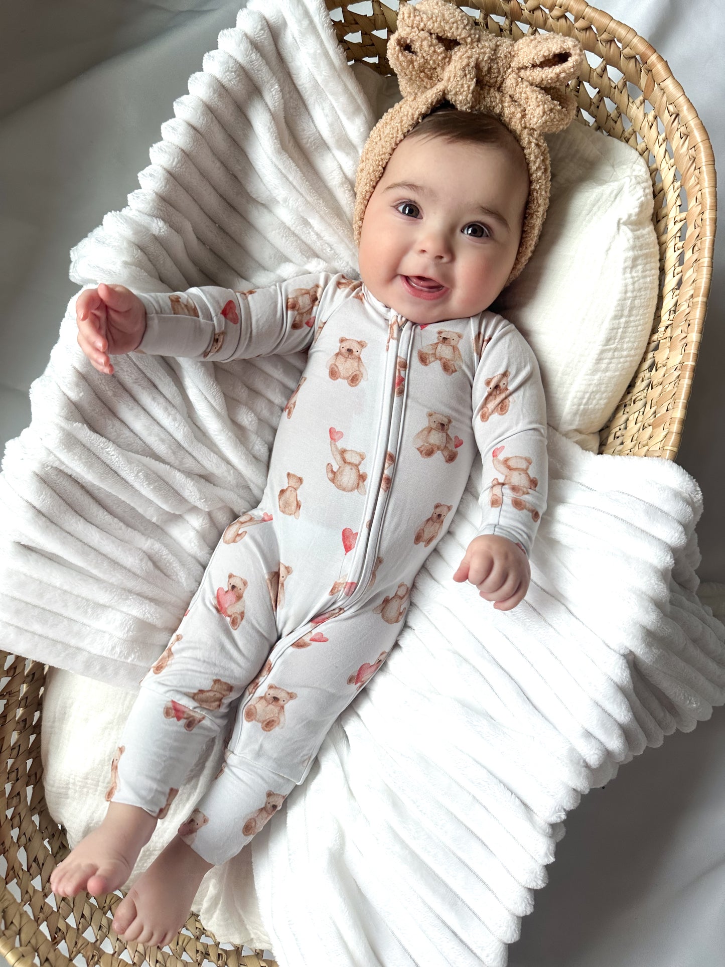 TEDDY LOVE DUAL ZIPPER PAJAMAS