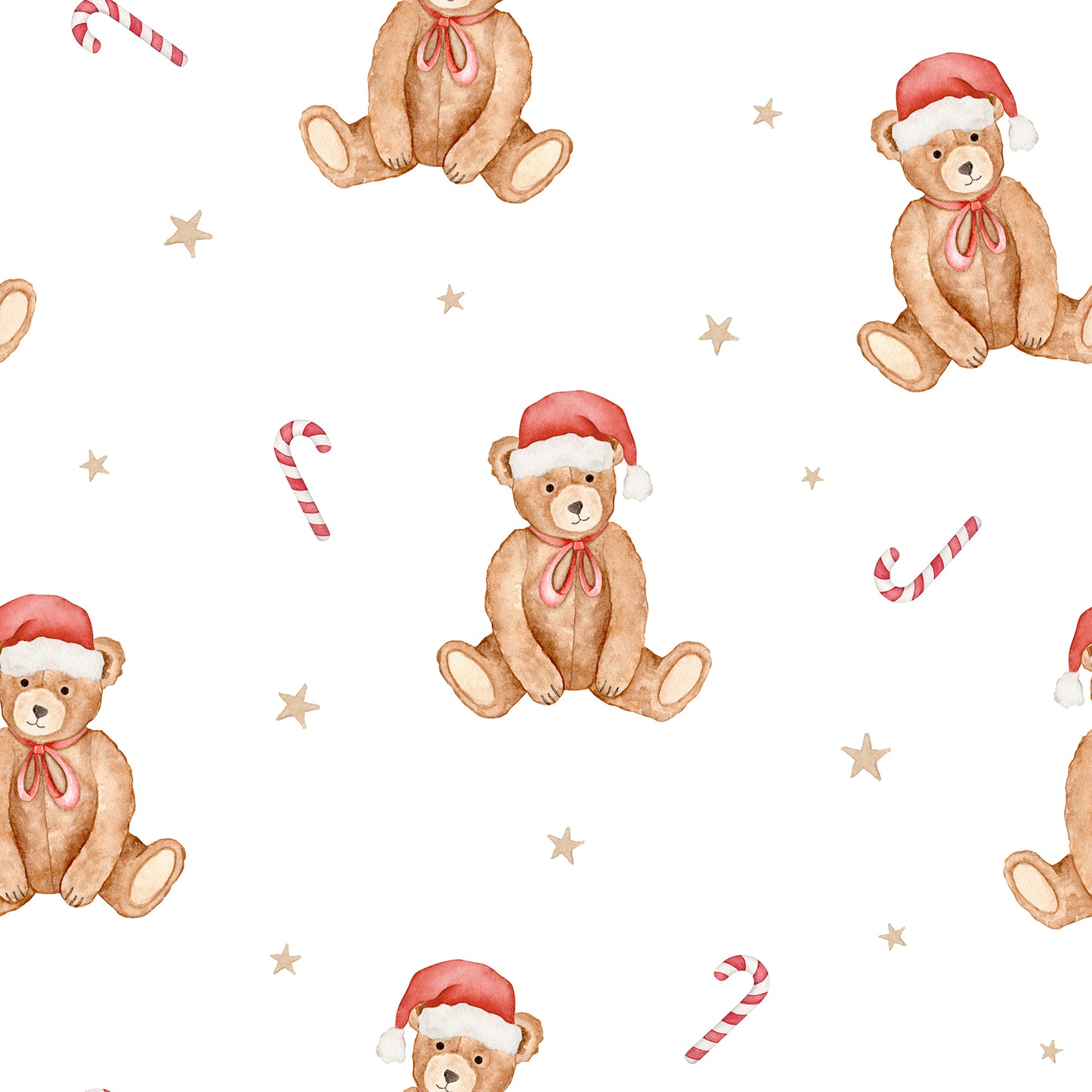 ADULT Santa's Teddy Dreams 2-piece pajama set
